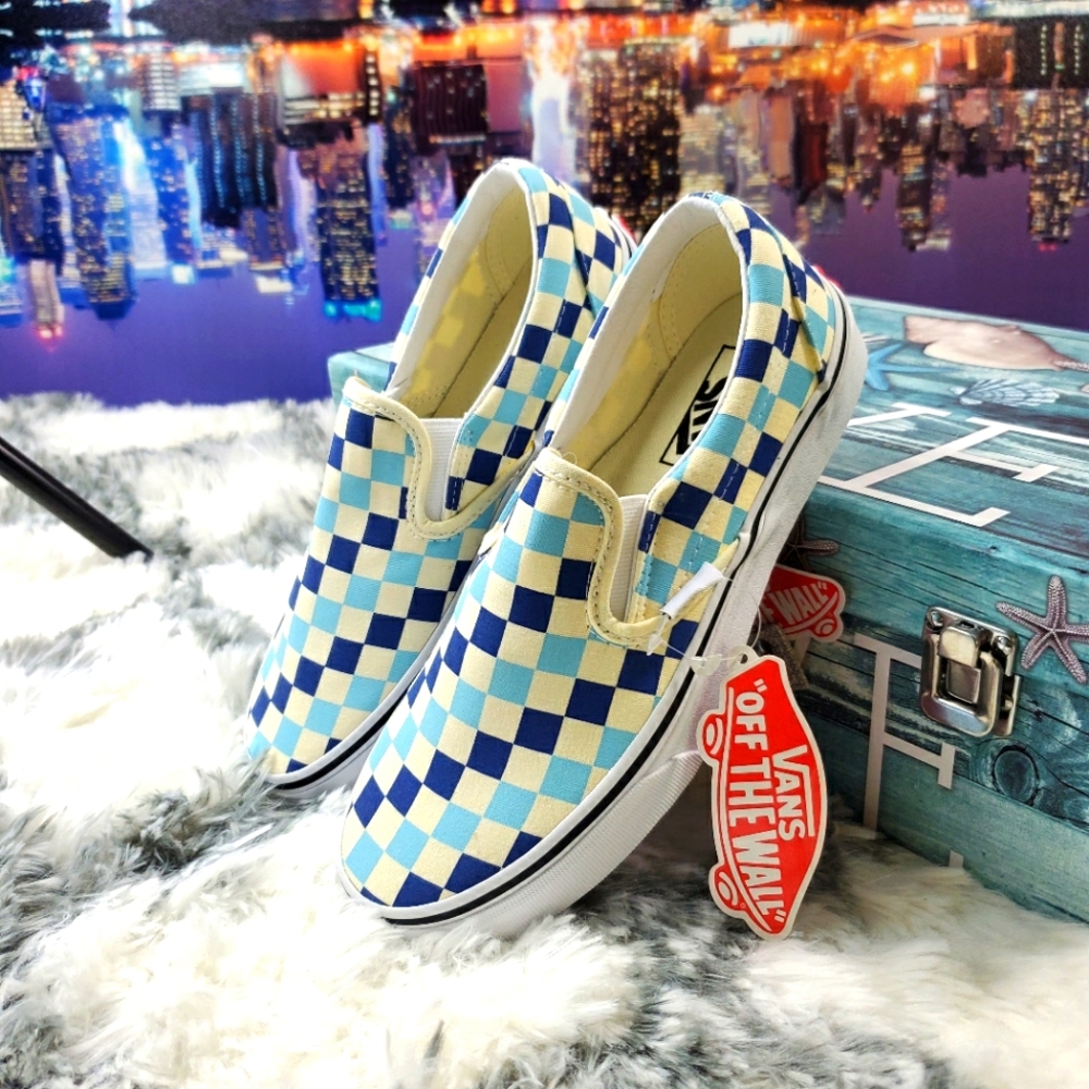 Vans Checkerboard Blue Topaz classic slip-on